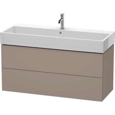 Duravit L-Cube 47" x 21" x 18" Basalt Two Drawer Wall-Mount Vanity Unit (LC627904343)