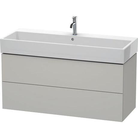 Duravit L-Cube 47" x 21" x 18" Concrete Gray Two Drawer Wall-Mount Vanity Unit (LC627900707)