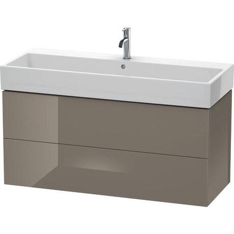 Duravit L-Cube 47" x 21" x 18" Flannel Gray Two Drawer Wall-Mount Vanity Unit (LC627908989)