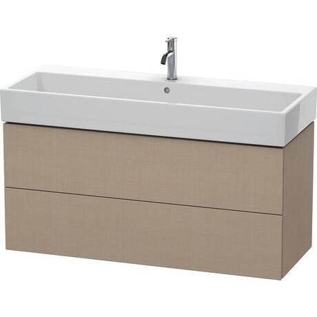 Duravit L-Cube 47" x 21" x 18" Linen Two Drawer Wall-Mount Vanity Unit (LC627907575)