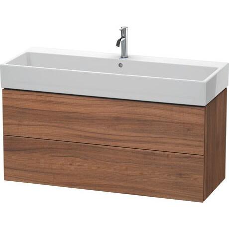 Duravit L-Cube 47" x 21" x 18" Walnut Two Drawer Wall-Mount Vanity Unit (LC627907979)