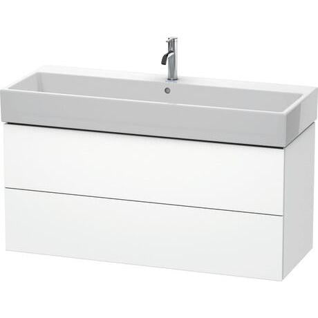 Duravit L-Cube 47" x 21" x 18" White Two Drawer Wall-Mount Vanity Unit (LC627901818)