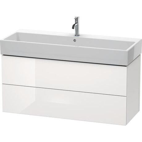 Duravit L-Cube 47" x 21" x 18" White Two Drawer Wall-Mount Vanity Unit (LC627908585)