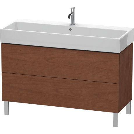 Duravit L-Cube 47" x 23" x 18" American Walnut Two Drawer Floorstanding Vanity Unit (LC677901313)