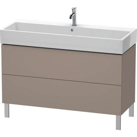 Duravit L-Cube 47" x 23" x 18" Basalt Two Drawer Floorstanding Vanity Unit (LC677904343)