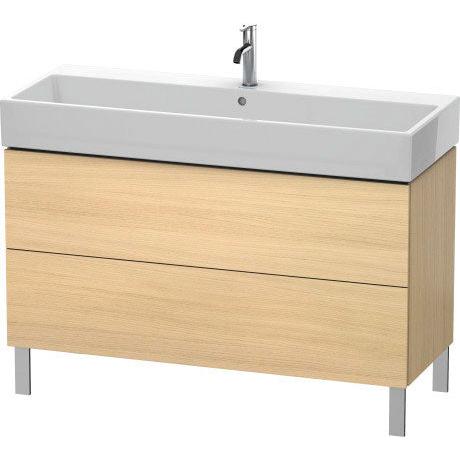 Duravit L-Cube 47" x 23" x 18" Mediterranean Oak Two Drawer Floorstanding Vanity Unit (LC677907171)