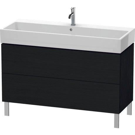 Duravit L-Cube 47" x 23" x 18" Oak Black Two Drawer Floorstanding Vanity Unit (LC677901616)