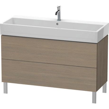 Duravit L-Cube 47" x 23" x 18" Oak Terra Two Drawer Floorstanding Vanity Unit (LC677903535)