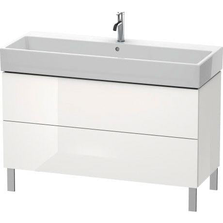 Duravit L-Cube 47" x 23" x 18" White Two Drawer Floorstanding Vanity Unit (LC677908585)
