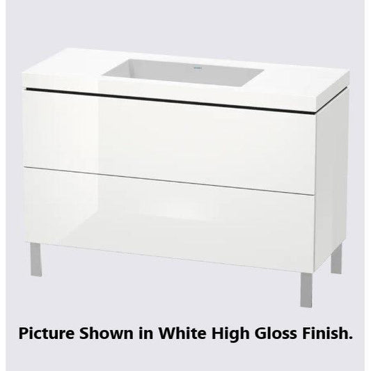 Duravit L-Cube 47" x 27" x 19" Cappuccino Two Drawer C-Bonded Floorstanding Vanity Kit (LC6939N8686)
