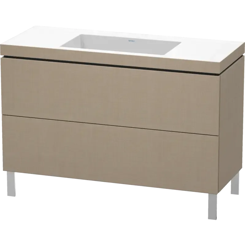 Duravit L-Cube 47" x 27" x 19" Linen Two Drawer C-Bonded Floorstanding Vanity Kit (LC6939N7575)