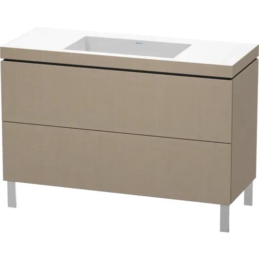 Duravit L-Cube 47" x 27" x 19" Linen Two Drawer C-Bonded Floorstanding Vanity Kit (LC6939N7575)