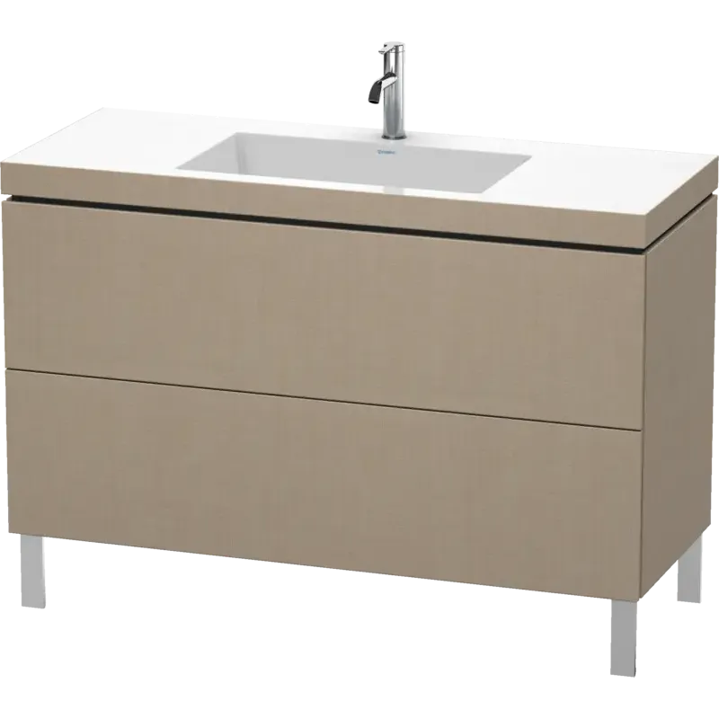 Duravit L-Cube 47" x 27" x 19" Linen Two Drawer C-Bonded Floorstanding Vanity Kit (LC6939O7575)