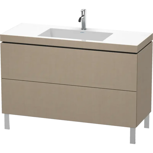 Duravit L-Cube 47" x 27" x 19" Linen Two Drawer C-Bonded Floorstanding Vanity Kit (LC6939O7575)