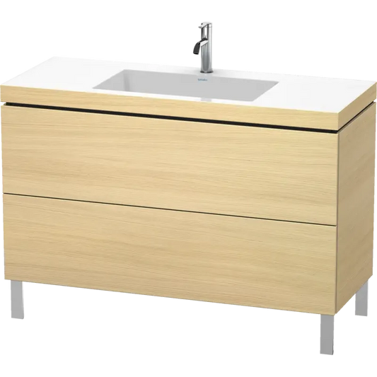 Duravit L-Cube 47" x 27" x 19" Mediterranean Oak Two Drawer C-Bonded Floorstanding Vanity Kit (LC6939O7171)