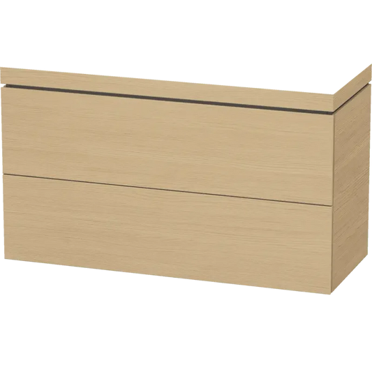 Duravit L-Cube 47" x 27" x 19" Natural Oak Two Drawer C-Bonded Floorstanding Vanity Kit (LC6939N3030)