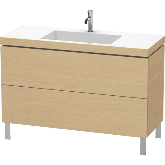 Duravit L-Cube 47" x 27" x 19" Natural Oak Two Drawer C-Bonded Floorstanding Vanity Kit (LC6939O3030)