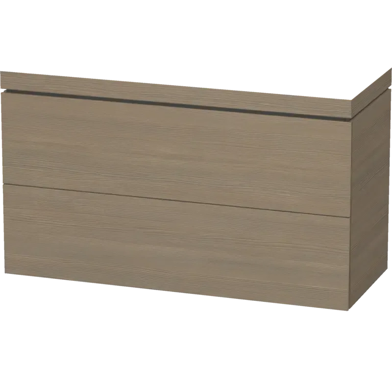 Duravit L-Cube 47" x 27" x 19" Oak Terra Two Drawer C-Bonded Floorstanding Vanity Kit (LC6939N3535)