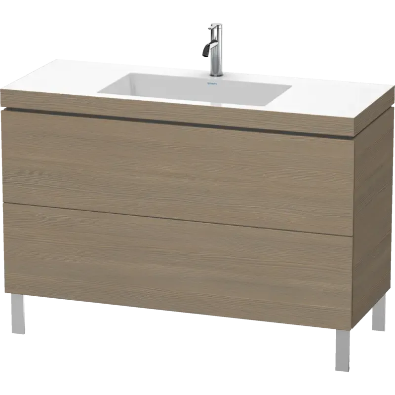 Duravit L-Cube 47" x 27" x 19" Oak Terra Two Drawer C-Bonded Floorstanding Vanity Kit (LC6939O3535)