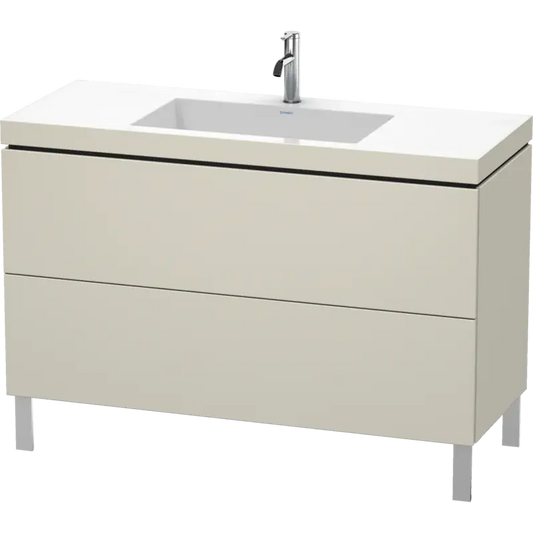 Duravit L-Cube 47" x 27" x 19" Taupe Two Drawer C-Bonded Floorstanding Vanity Kit (LC6939O9191)
