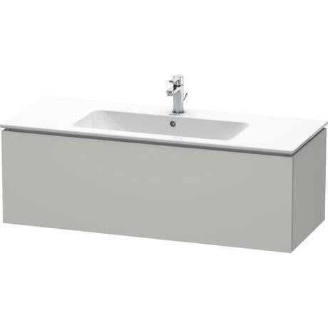 Duravit L-Cube 48" x 16" x 19" Concrete Gray One Drawer Wall-Mount Vanity Unit (LC614300707)
