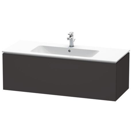 Duravit L-Cube 48" x 16" x 19" Graphite One Drawer Wall-Mount Vanity Unit (LC614308080)