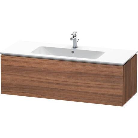 Duravit L-Cube 48" x 16" x 19" Walnut One Drawer Wall-Mount Vanity Unit (LC614307979)