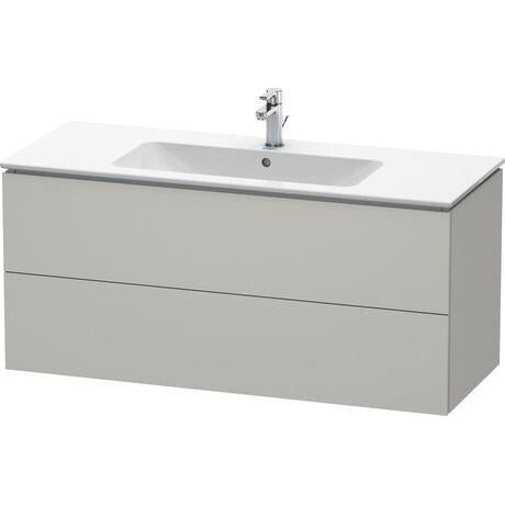 Duravit L-Cube 48" x 22" x 19" Concrete Gray Two Drawer Wall-Mount Vanity Unit (LC624300707)