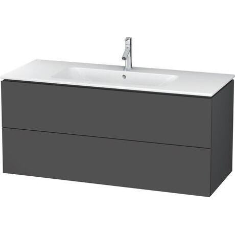 Duravit L-Cube 48" x 22" x 19" Graphite Two Drawer Wall-Mount Vanity Unit (LC624304949)