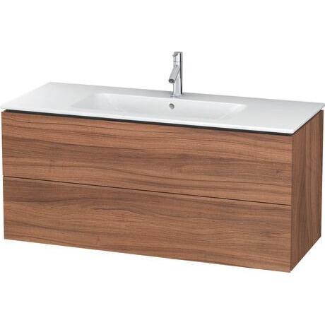 Duravit L-Cube 48" x 22" x 19" Walnut Two Drawer Wall-Mount Vanity Unit (LC624307979)