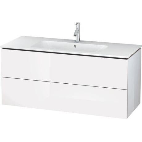 Duravit L-Cube 48" x 22" x 19" White Two Drawer Wall-Mount Vanity Unit (LC624302222)