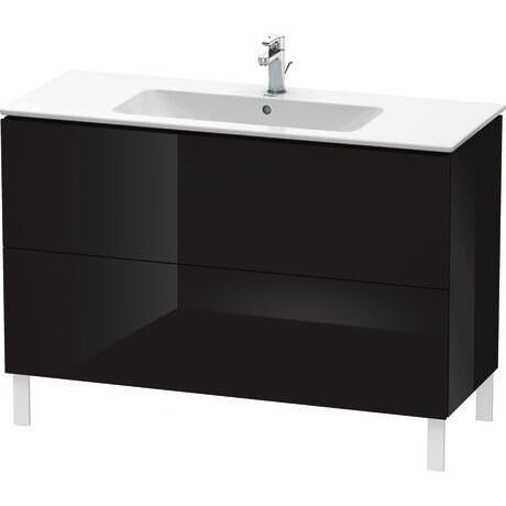 Duravit L-Cube 48" x 28" x 19" Black Two Drawer Floorstanding Vanity Unit (LC662804040)