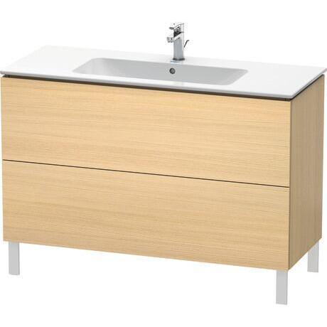 Duravit L-Cube 48" x 28" x 19" Mediterranean Oak Two Drawer Floorstanding Vanity Unit (LC662807171)