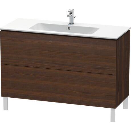 Duravit L-Cube 48" x 28" x 19" Walnut Brushed Two Drawer Floorstanding Vanity Unit (LC662806969)