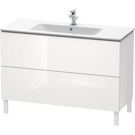 Duravit L-Cube 48" x 28" x 19" White Two Drawer Floorstanding Vanity Unit (LC662802222)