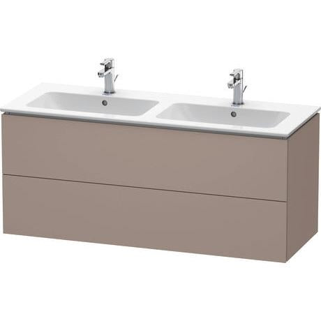 Duravit L-Cube 51" x 22" x 19" Basalt Two Drawer Wall-Mount Vanity Unit (LC625804343)