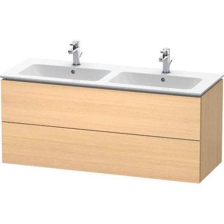 Duravit L-Cube 51" x 22" x 19" Mediterranean Oak Two Drawer Wall-Mount Vanity Unit (LC625807171)