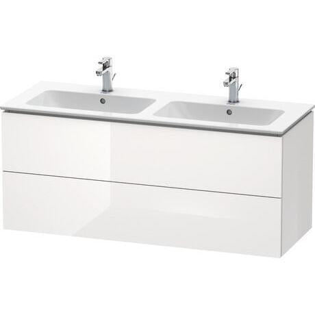Duravit L-Cube 51" x 22" x 19" White Two Drawer Wall-Mount Vanity Unit (LC625802222)