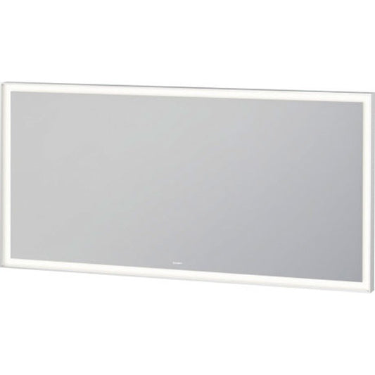 Duravit L-Cube 55" x 28" White Aluminum Mirror With Lighting (LC738400000)