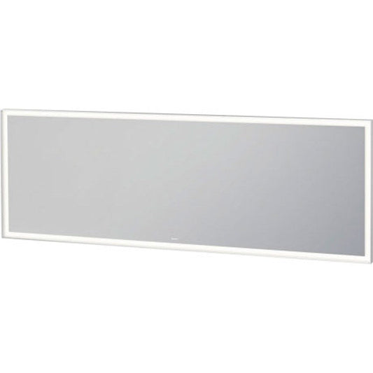 Duravit L-Cube 79" x 28" White Aluminum Mirror With Lighting (LC738700000)