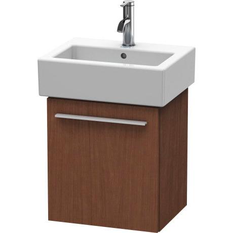 Duravit X-Large 16" x 17" x 13" American Walnut Finish One Door Wall-Mounted Vanity Unit (XL6209L1313)