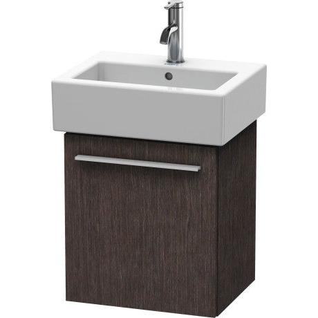 Duravit X-Large 16" x 17" x 13" Dark Brushed Oak Finish One Door Wall-Mounted Vanity Unit (XL6209L7272)