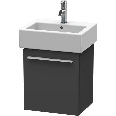 Duravit X-Large 16" x 17" x 13" Graphite Finish One Door Wall-Mounted Vanity Unit (XL6209L4949)