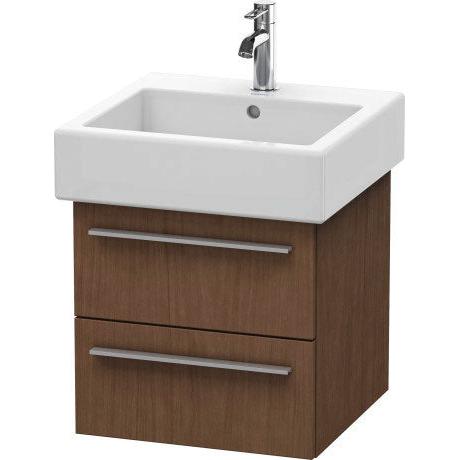 Duravit X-Large 18" x 18" x 17" American Walnut Finish Wall-Mounted Vanity Unit (XL634301313)