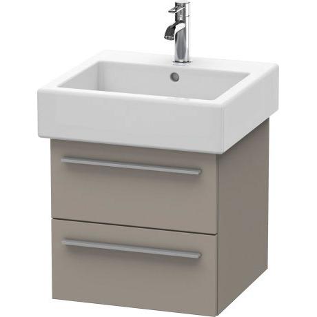 Duravit X-Large 18" x 18" x 17" Basalt Finish Wall-Mounted Vanity Unit (XL634304343)