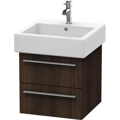 Duravit X-Large 18" x 18" x 17" Chestnut Dark Finish Wall-Mounted Vanity Unit (XL634305353)