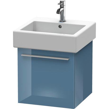 Duravit X-Large 18" x 18" x 17" Stone Blue High Gloss Finish Wall-Mounted Vanity Unit (XL604304747)
