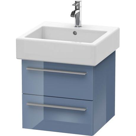 Duravit X-Large 18" x 18" x 17" Stone Blue High Gloss Finish Wall-Mounted Vanity Unit (XL634304747)
