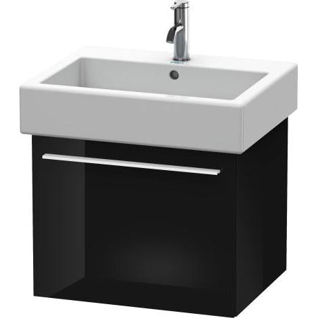 Duravit X-Large 22" x 18" x 17" Black Finish One Drawer Wall-Mounted Vanity Unit (XL604404040)