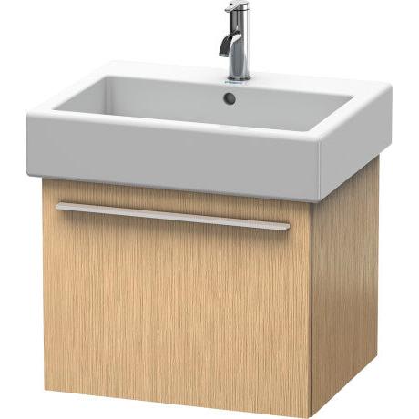 Duravit X-Large 22" x 18" x 17" Brushed Oak Finish One Drawer Wall-Mounted Vanity Unit (XL604401212)